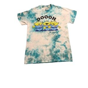 Pixar Toy Story Alien Trio Tie Dye Short Sleeve T-Shirt. Medium
